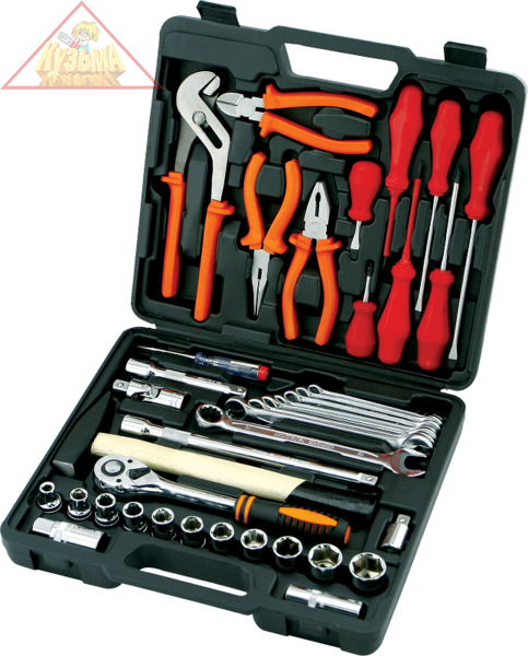 Набор инструментов Кратон TS-08 1/2"+1/4" 39 пр., арт. 2 28 09 008