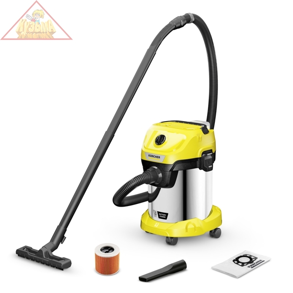 Аккумуляторный хозяйственный пылесос Karcher WD 3-18 S V-17/20 без АКБ и ЗУ арт. 1.628-575.0