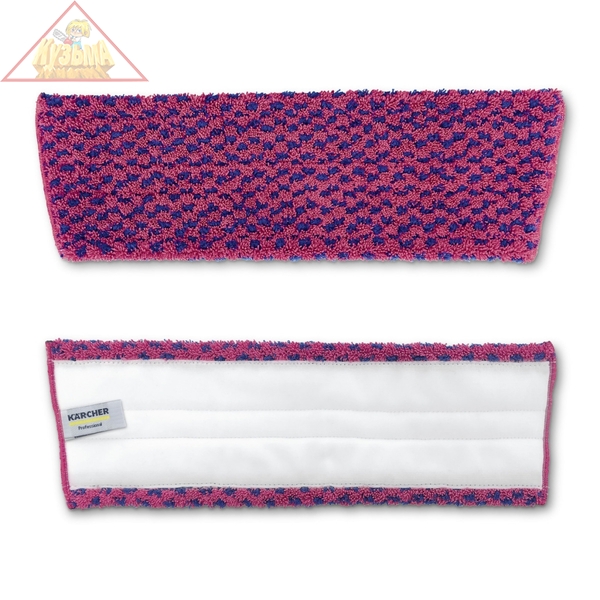 Насадка из микроволокна с абразивом с креплением на липучке, красная, 40 см 6.999-386.0 Karcher