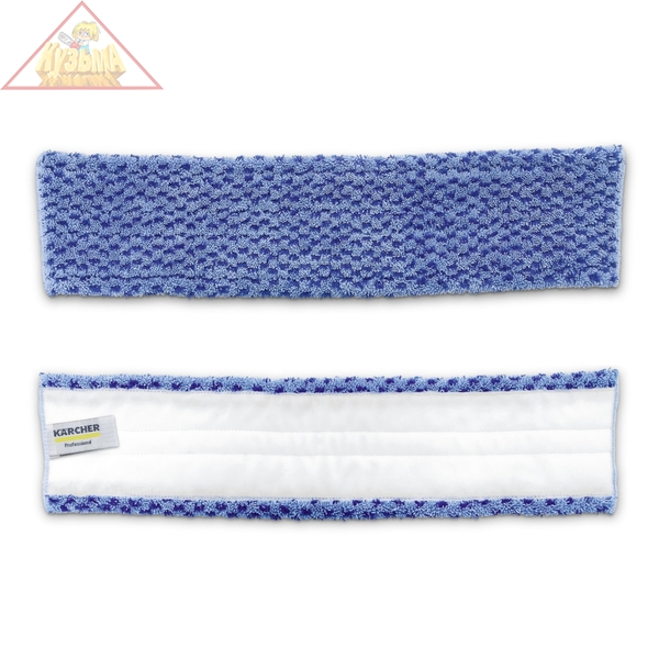 Насадка из микроволокна с абразивом с креплением на липучке, синяя, 60 см 6.999-390.0 Karcher	