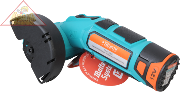 Аккумуляторная УШМ Sturm! CAG1276C 1BatterySystem12V