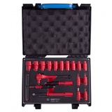 Набор торцевых диэлектрических головок KING TONY 1/4, шестигранные, 5-14 мм, 18 пр 25VE01MRV