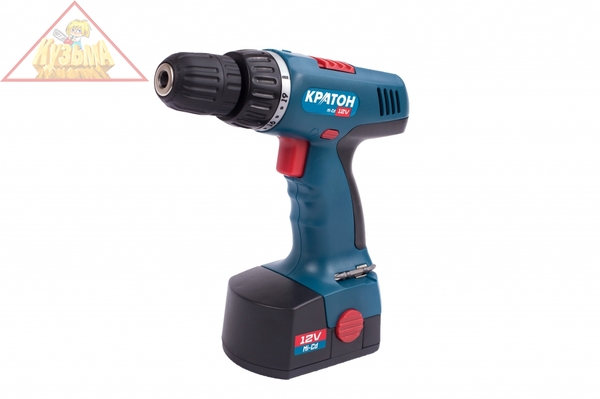 Дрель-шуруповерт аккумуляторная Кратон CDH-12-KL + аккумуляторный фонарь арт. 3 11 01 038