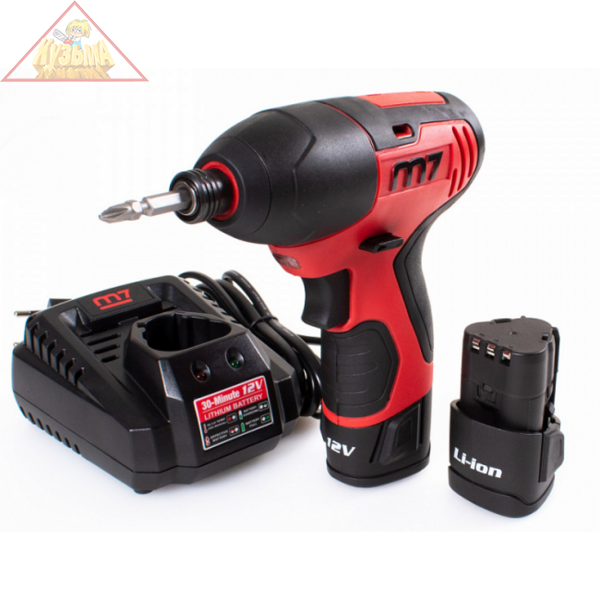 Аккумуляторный ударный шуруповерт 12В, кейс MIGHTY SEVEN DS-10202			