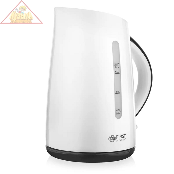 Чайник FIRST FA-5417-5-WI, Максимальный объем 1.7 л.Мощность 2200 Вт.Корпус из термостойкого пластика