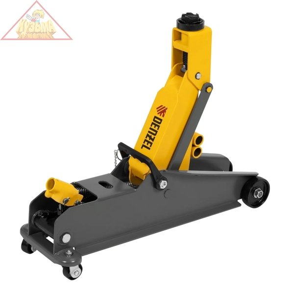 Домкрат гидравлический подкатной с фиксатором, 3 т, 150-532 мм, SUV/ Denzel 51261