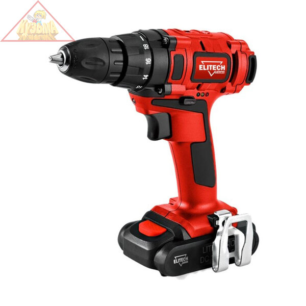 Дрель аккумуляторная ELITECH ДА 10.8СЛК2 (1.5Ач) Промо (арт. 185388)