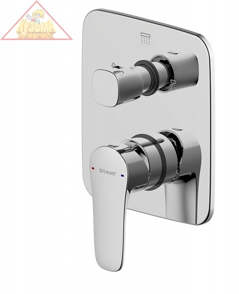 Встраиваемый смеситель 3-функц Bravat Source PB8173218CP-3-ENG