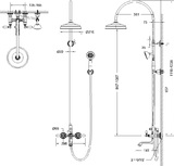 Душевая колона со смесителем Bravat Art F65193AR-A3-RUS