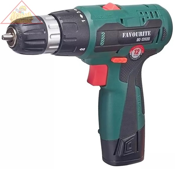 Аккумуляторный шуруповерт Favourite DC 1202EL (12В, 2Ач, 22Нм Li-ion). арт. DC 1202EL