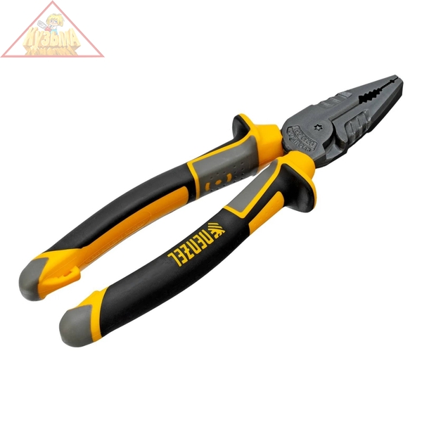 Плоскогубцы комбинированные 205 мм, трехкомпонентные рукоятки Denzel, арт. 17082