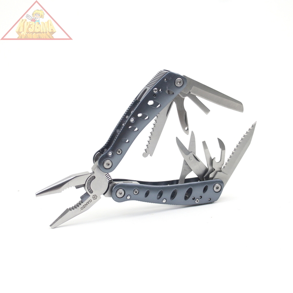 G101H Мультитул "Ganzo", 102x50х20 мм, 22 предмета, цв.серый "Следопыт"