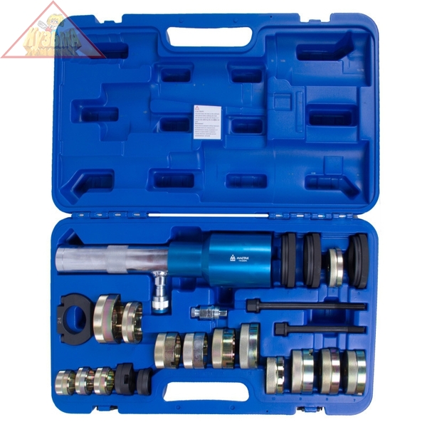 Набор оправок для монтажа и демонтажа сайлентблоков MB, гидравлический, кейс, 24 предмета МАСТАК 110-22024C