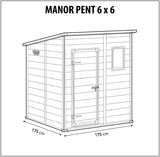 Сарай "Манор Пентхаус 6x6" (размеры 175 x 175 см), бежевый (17208243) Keter 255142