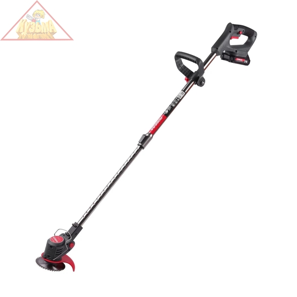 Триммер аккумуляторный Победа ТА 202 (20/21В, с 2 акб 1,5 Ач и зу, макс 145 мм, пластик. ножи (10шт)+ мет. диск 40Т, телескоп), арт. 250205202