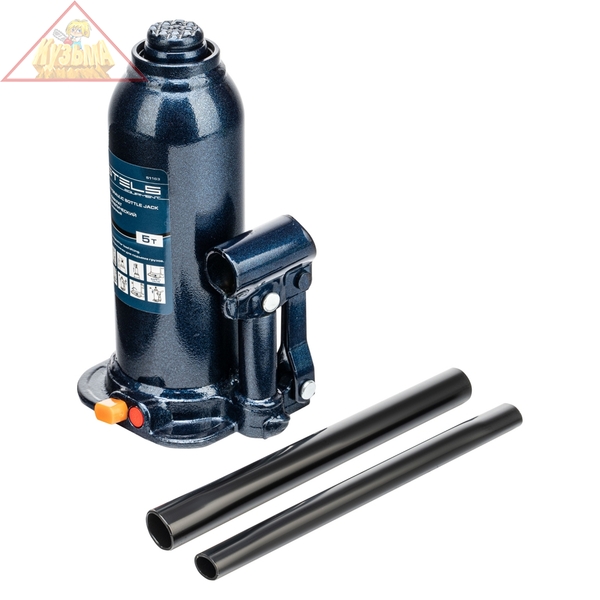 Домкрат гидравлический бутылочный, 5 т, h подъема 207-404 мм Stels, арт. 51163