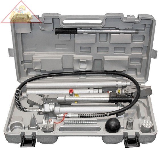 Растяжка гидравлическая, 10 т, набор из 12 предметов, 7 сменных насадок, в пласт. кейсе MATRIX, арт. 513405