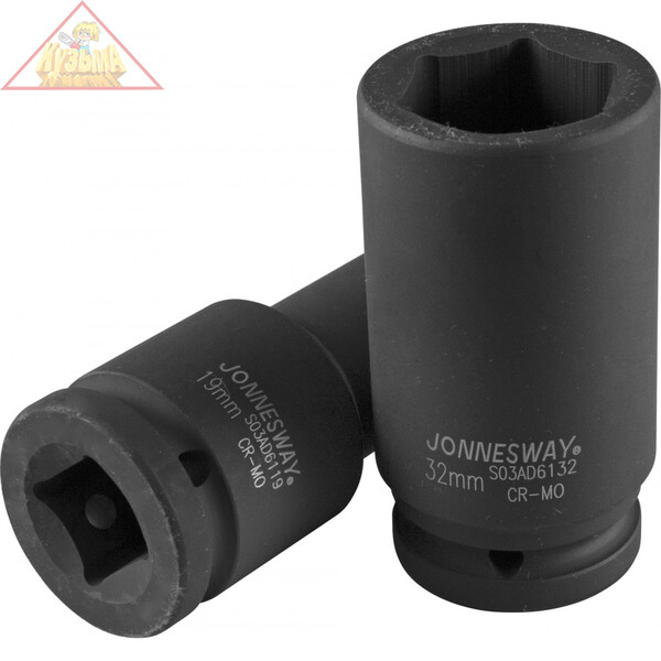 S03AD6132 Головка торцевая ударная глубокая 3/4"DR, 32 мм.Jonnesway