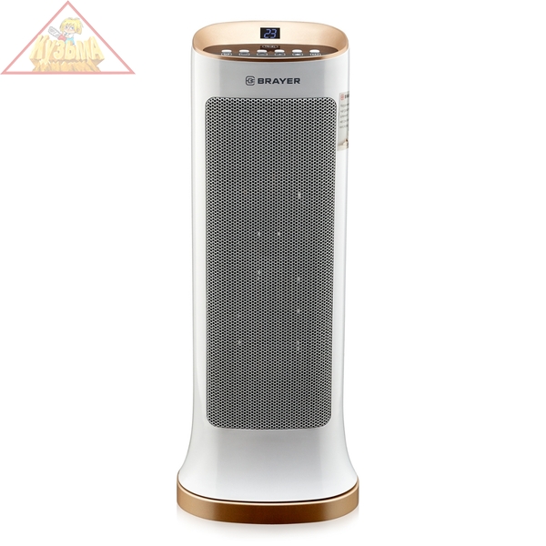 Тепловентилятор BRAYER BR4804, 2000 Вт, LED-дисплей, пульт ДУ, площадь 20 кв.м.,элек. управление