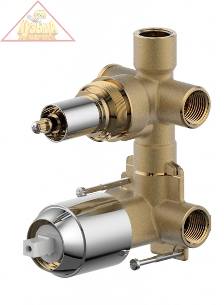 Скрытая монтажная часть для смесителя Bravat D982CP-B-ENG 2-функциональная