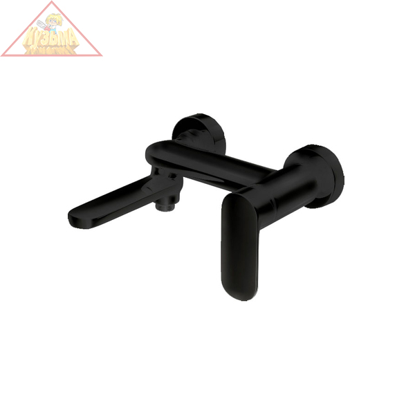 Смеситель для ванны c коротким изливом Bravat Opal, черный, F6125183BM-01-RUS