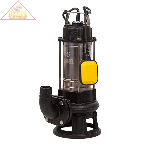 Фекальный насос Denzel FP1800-KS, 1800 Вт, напор 17 м, 26000 л/ч, нож-измельчитель