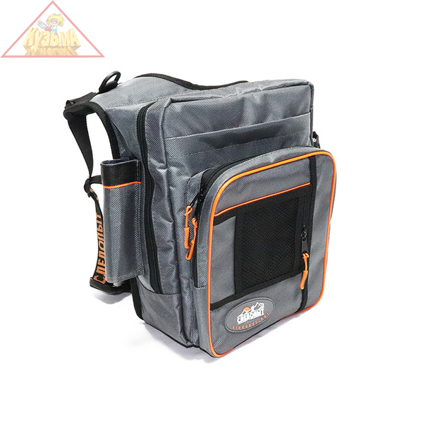 Сумка рыболовная "СЛЕДОПЫТ" Fishing Shoulder Bag, 40х43х10 см, цв. серый/4/, PF-BM-03