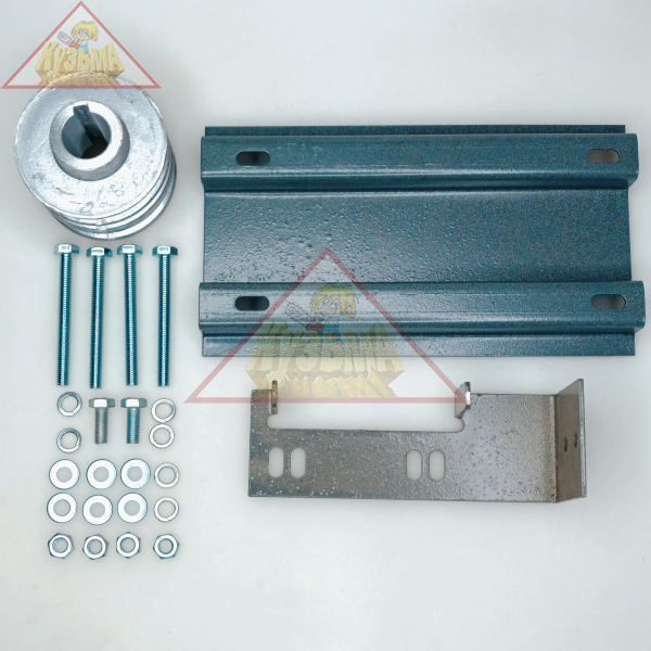 Комплект для установки двигателей 160F, 168F, 168F-2, 170F Lifan (шкив 3-хручейный D*25 мм, шпонка, платформа, кронштейн ремня, метизы) 