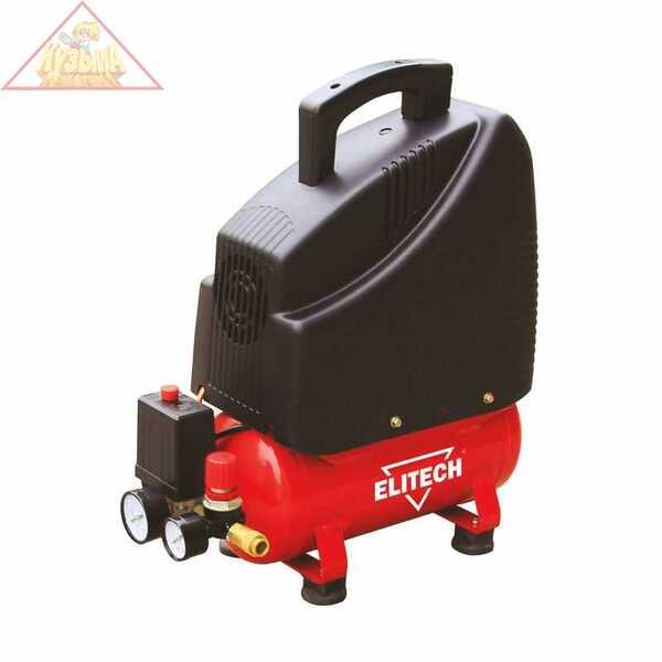 Компрессор Elitech коаксиальный безмасляный КПБ 190/6+ОН, арт. 181253