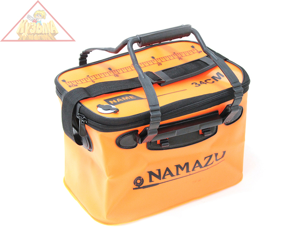 N-BOX19 Сумка-кан Namazu складная с 2 ручками, размер 50*28*28, материал ПВХ, цвет оранж.