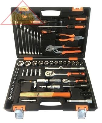 Набор инструментов, 1/2", 1/4", CrV, пластиковый кейс 76 предмета (арт. 73/6/7/4)