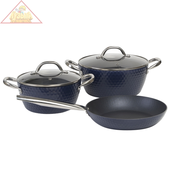 Набор посуды с антипригарным покрытием GALAXY LINE GL9510 (синий), арт. гл9510л