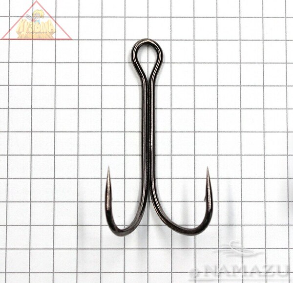Крючок Namazu «Double Hook», размер 3/0 (INT), цвет BN, двойник (50 шт.)N-HD3/0BN