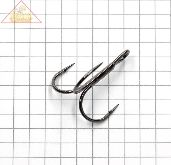 Крючок Namazu «Round treble», размер 2 (INT), цвет BN, тройник (50 шт.)N-HRT2BN