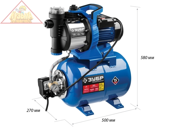 Насосная станция ЗУБР Профи НАС-Т5-1100-С