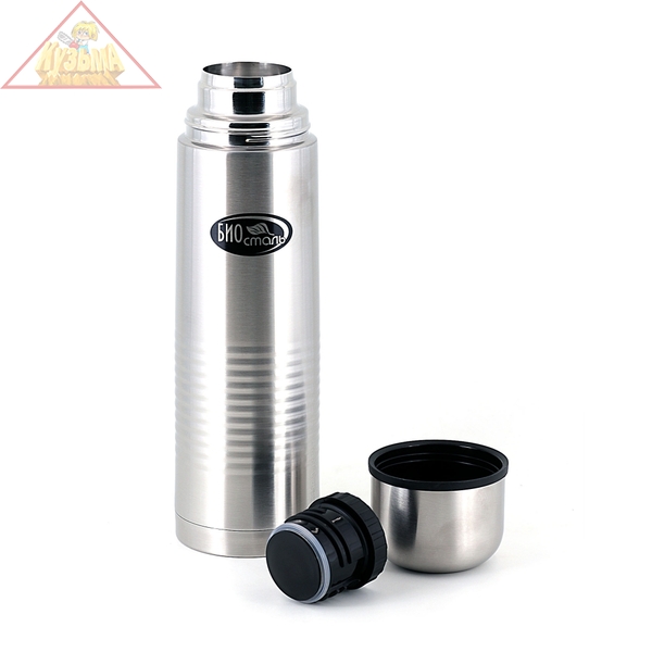 NB-1000 B Термос "Биосталь" с узкой горловиной, 1,0 л, в чехле.Следопыт