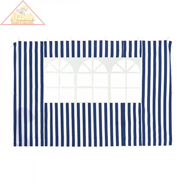 Стенка для садового тента Green Glade 4120, 1.95х2.95м полиэстер с окном синяя