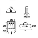 Палатка туристическая Green Glade Zoro 4 местная