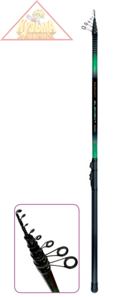 NEL-640B Удилище карбоновое с/к NAMAZU ELEMENT Bolo, 6 м, тест 15-40 г, IM7	