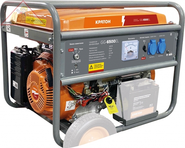 Генератор бензиновый Кратон GG-6500EL без аккумулятора, 3 08 01 053