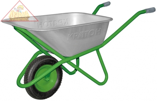 Тачка строительная Кратон WB-180H зелёная, арт. 5 06 01 022