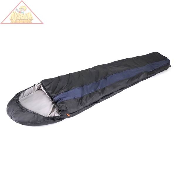 PF-SB-35 Спальный мешок-кокон  "СЛЕДОПЫТ- Comfort", 230х80 см., до 0С, 3х слойный, цв.черный