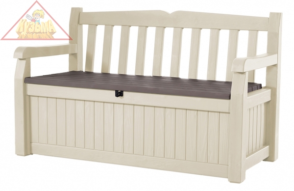 Скамья-сундук Keter Garden Bench 265 л, цвет-бежевый 585-коричневый 590 (17190198), 230398