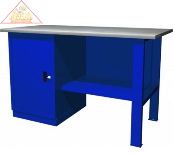 OWB-0214 Столешница оцинкованная для верстака с одной тумбой, 1390х686 мм Ombra