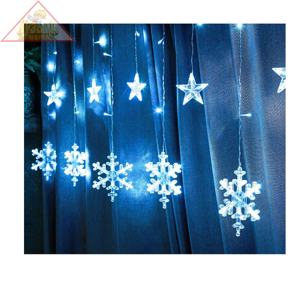 Электрическая гирлянда-занавес Winter Glade 126 ламп Холодный белый, CC114