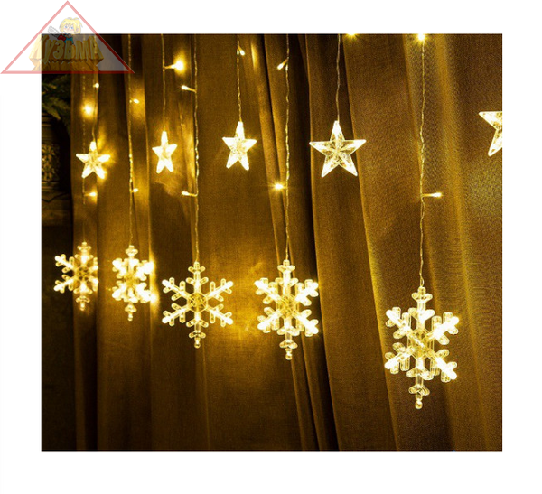 Электрическая гирлянда-занавес Winter Glade 126 ламп Тёплый белый, CB114