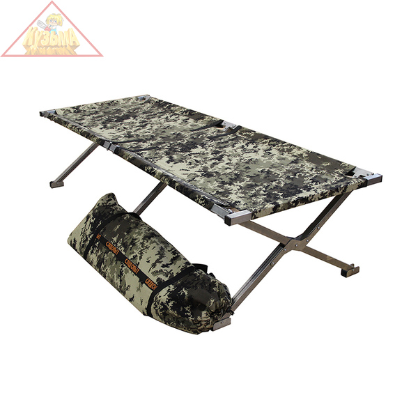 Раскладушка туристическая "СЛЕДОПЫТ" в чехле, 2050х750х400 мм, труба оцинкованная 25х25 мм PF-CB-04