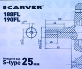 Редуктор для 173F, 177F , 188F, 190F , 192F-2 , 460R в сборе, с авт. сцеплением 1:2 вал D25/22 крепеж 90мм Lifan 188F-R (REDUCER)