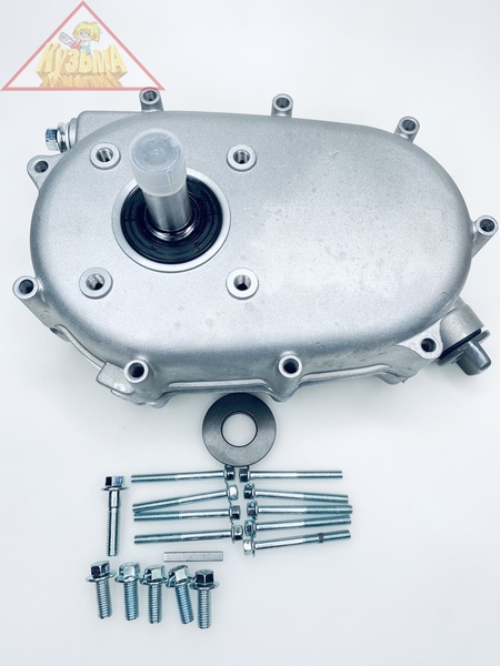 Редуктор LIFAN 168F, 168F-2, 170F-R , GS200E , KR230-R в сборе, с автоматическим сцеплением 1:2 (вал d20) KP230 F-R