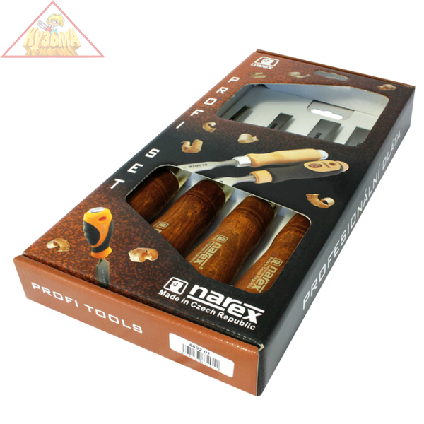Набор из 4-х стамесок Narex WOOD LINE PLUS в картонной коробке 863201